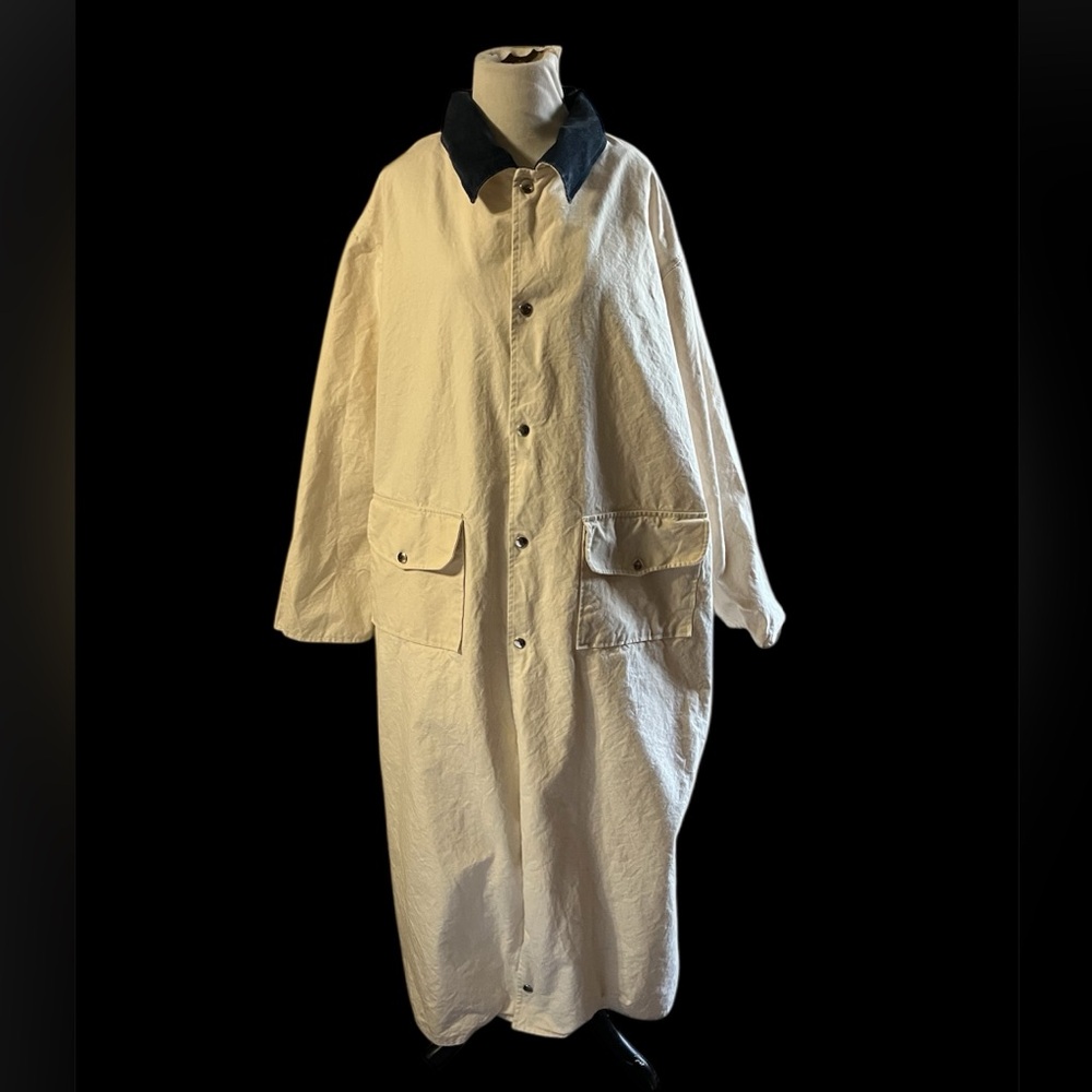 Vintage 80s Wrangler Western Outerwear Canvas Chore Coat Duster USA Made XL